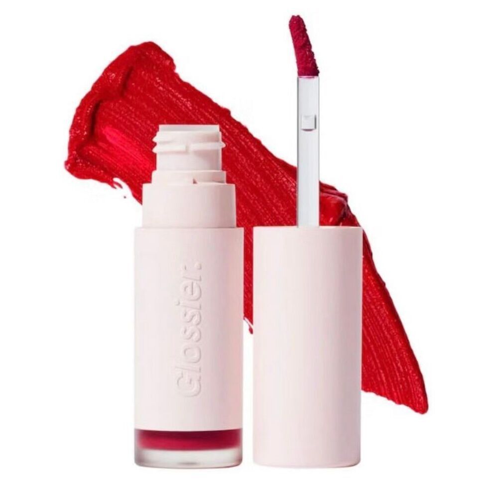 GLOSSIER  - NWTIB "G Suit Soft Touch Lip Crème" in Jet (True Blue-Red) Full Size